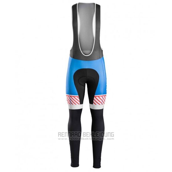 2016 Fahrradbekleidung Trek Bontrager Blau und Wei Trikot Langarm und Tragerhose